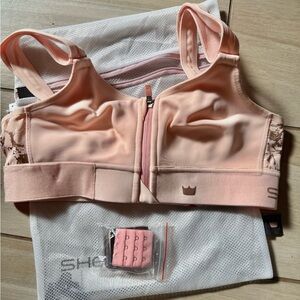 Shefit Pink Sports Bra with Zipper